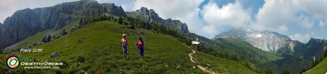 97 Panoramica verso Monte Campo. Cime di Bares, Presolana.jpg